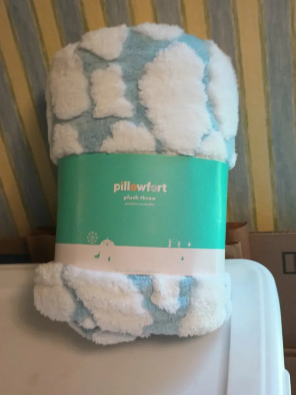NEW Cloud Plush Kids' Throw Blanket Blue - Pillowfort™